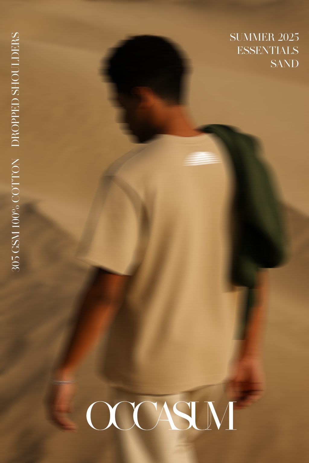 Essentials campaign poster in sand